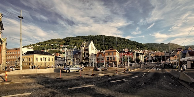 Centro de la ciudad de Bergen Noruega