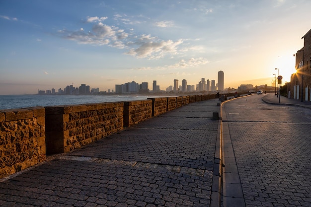 Centro de la ciudad moderna en el Mar Mediterráneo Jaffa Tel AvivYafo Israel