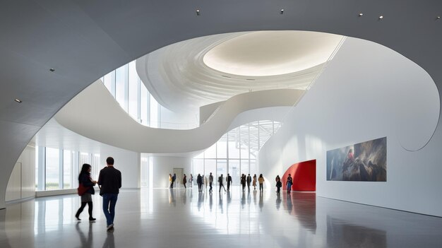 centro cultural hall de entrada del centro convencional arquitectura moderna hermosa IA generativa AIG32