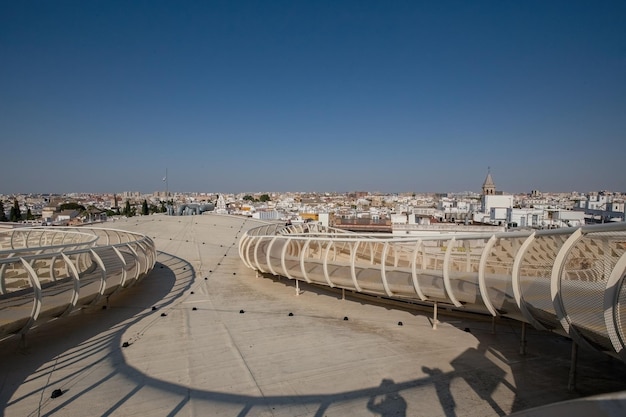 Centro de Las Setas De Sevilla Sevilla Mushrooms no dia ensolarado Andaluzia Espanha