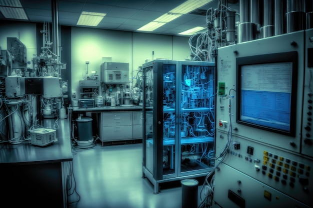 Centro de pesquisa de laboratórios de nanotecnologia e biotecnologia criado com IA generativa