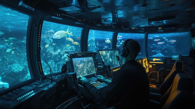 Centro de pesquisa oceânica de última geração destacando proteção em estudos marinhos