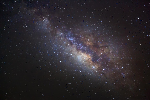 El centro de la galaxia de la vía láctea Fotografía de larga exposición