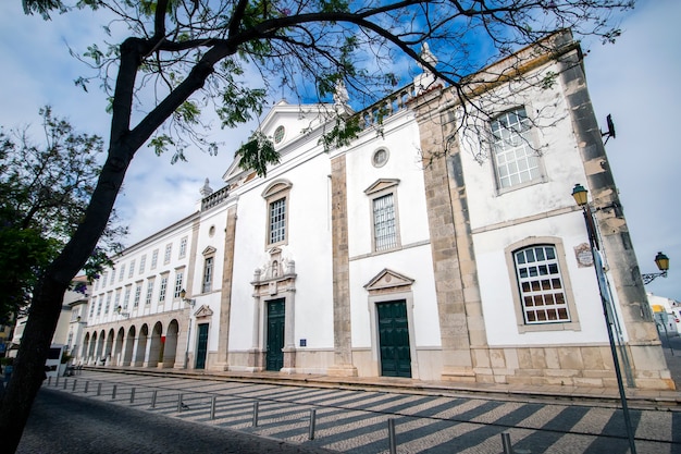 Centro histórico en el jardín Manuel Bivar de la ciudad de Faro, Portugal.