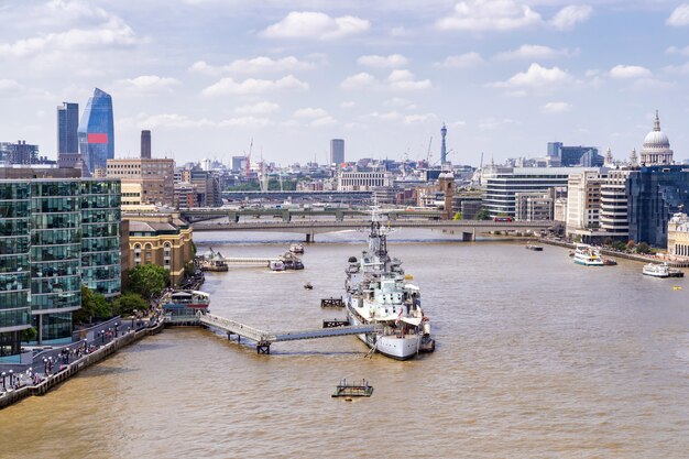 El centro de Londres con el río Támesis