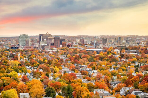 El centro de New Haven desde East Rock Park