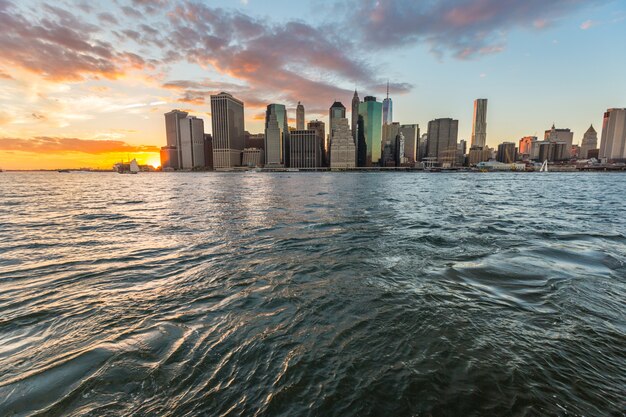 Centro de Nueva York al atardecer