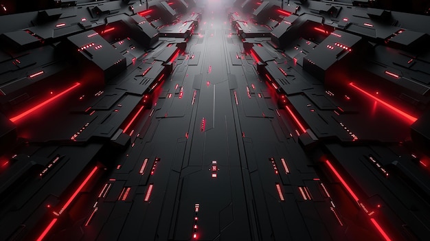 centro simétrico rojo en blanco un fondo de paisaje