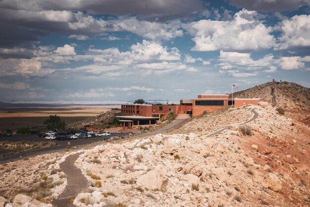 Centro de visitantes del paisaje de Arizona cerca del cráter de meteoritos de Estados Unidos