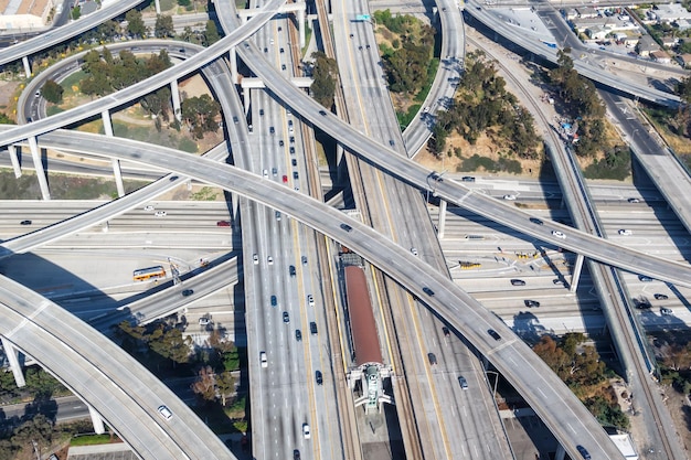 Century Harbor Freeway intercambio intersección cruce Autopista Los Ángeles carreteras tráfico América ciudad vista aérea foto