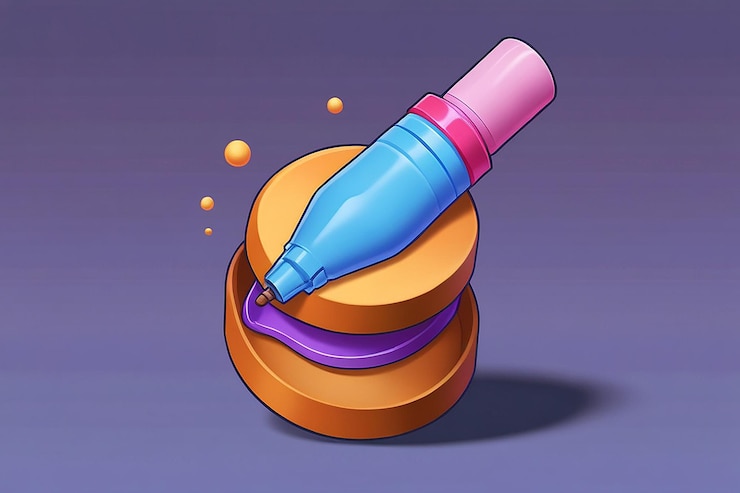 Foto cepillo de aire de ilustración de icono 3d