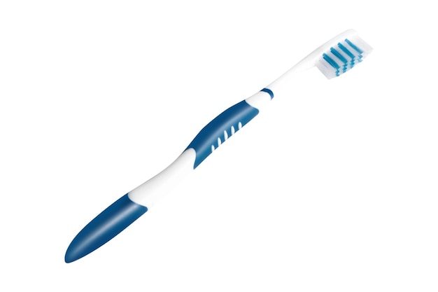 Cepillo de dientes aislado sobre un fondo blanco.