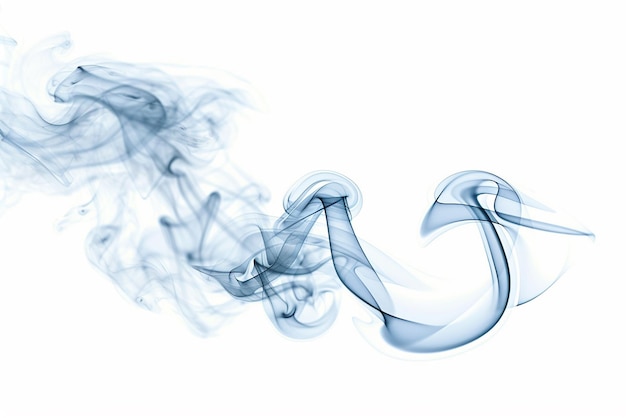 Foto un cepillo de humo aislado sobre un fondo blanco