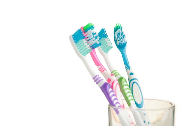 Cepillos de dientes en vidrio