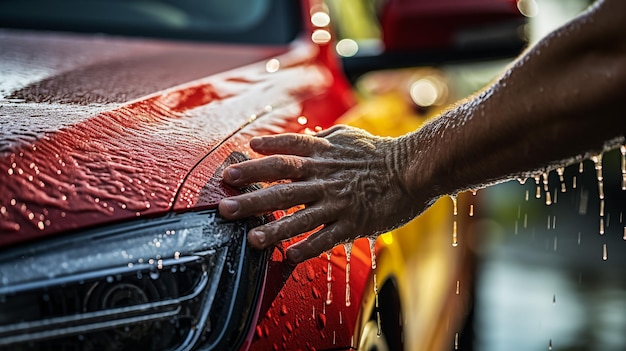 Cera de carro e revestimento de pintura para evitar danos causados pelo sol e pelo calor ou pelos raios uv agressivos em uma pintura de carro cera de automóvel