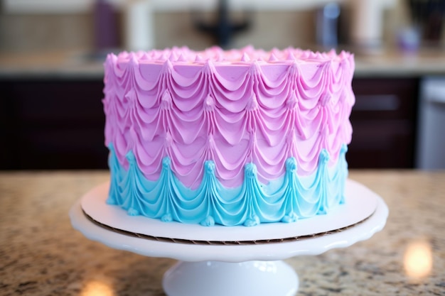 Foto cera detalhada em um bolo de aniversário