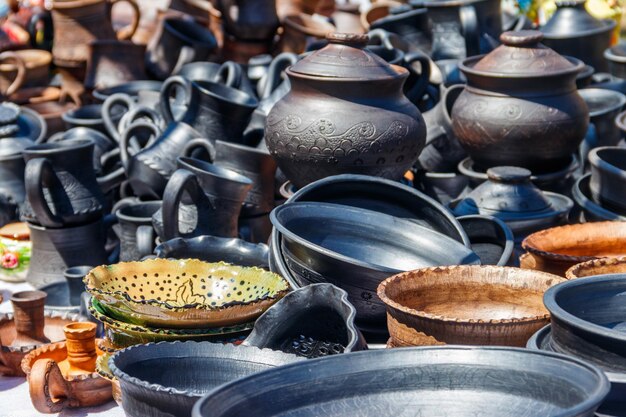 Cerámica de barro para la venta en el mercado