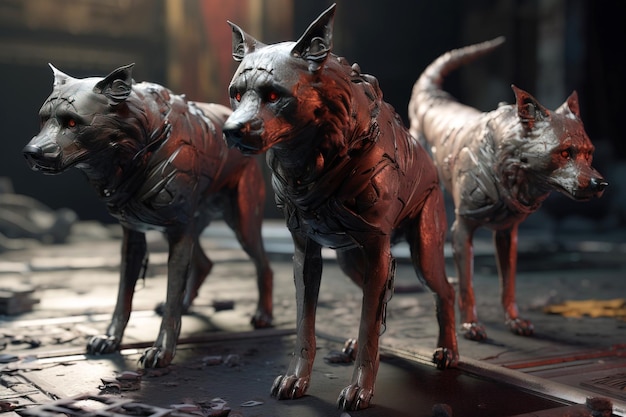 Cerberus é um cão mitológico, uma criatura de lendas geradas por IA