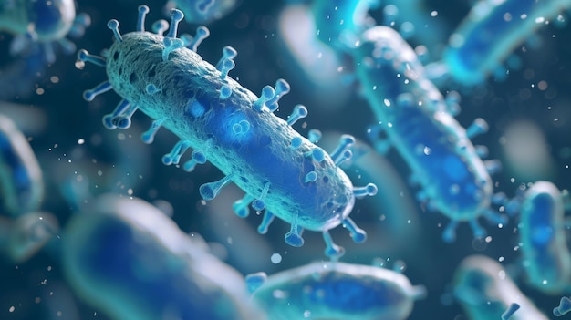 cerca de las bacterias H pylori