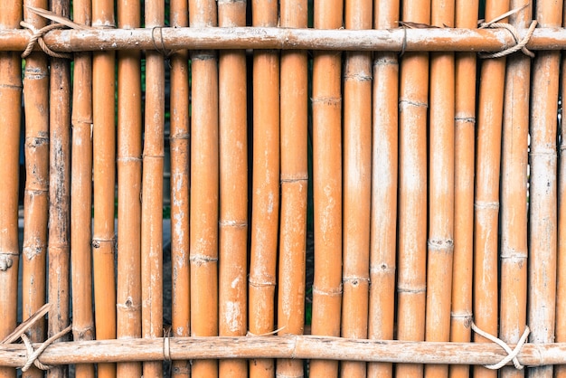 Foto cerca de bambú en el viejo tono para la textura de fondo