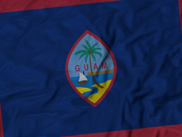 Foto cerca de la bandera de guam con volantes