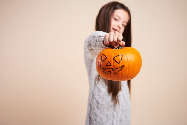 Cerca de calabaza de halloween