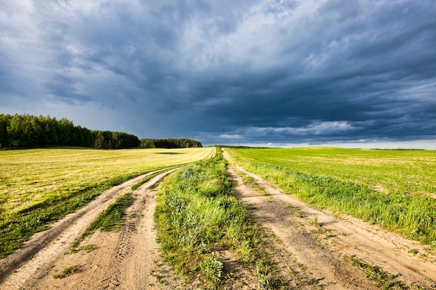 Cerca de la carretera de campo