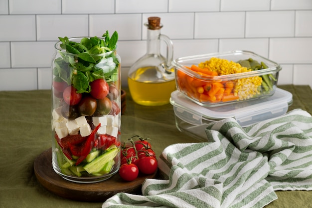 Foto de cerca la deliciosa preparación de comidas