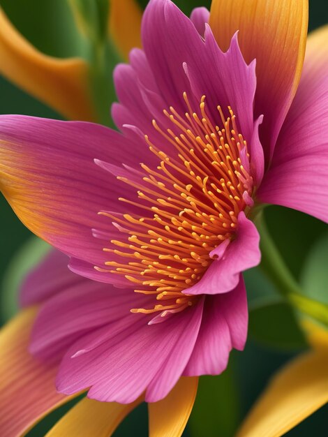 Cerca de una flor de colores