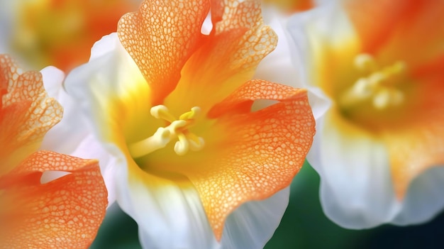Cerca de flor de tulipán con gotas de agua en los pétalos
