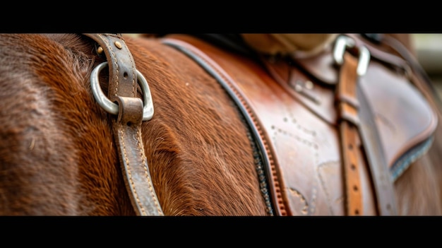 De cerca el freno y las riendas de un caballo