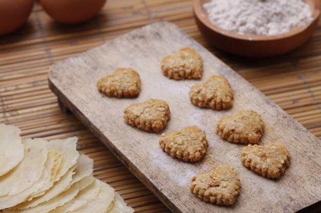 Foto cerca de galletas de aperitivo artesanales