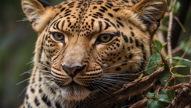 de cerca el leopardo