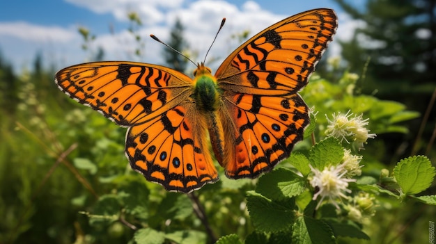 Cerca de mariposa