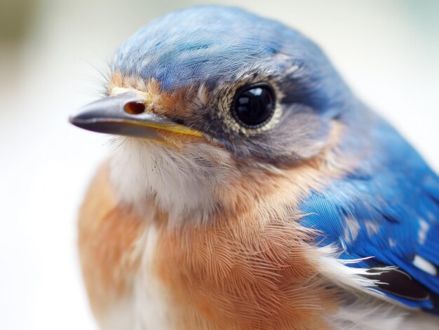 Cerca de un pájaro azul oriental