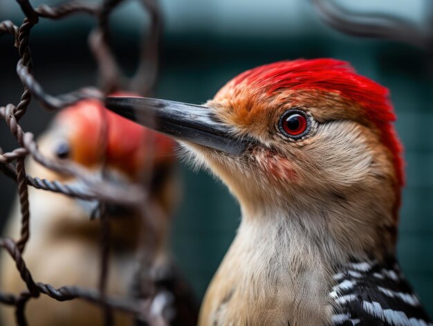 cerca de pájaros carpinteros