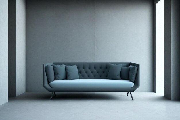 Cerca del sofá con almohadas y en la pared generativa ai