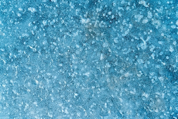 Cerca de textura de fondo de hielo frío azul macro