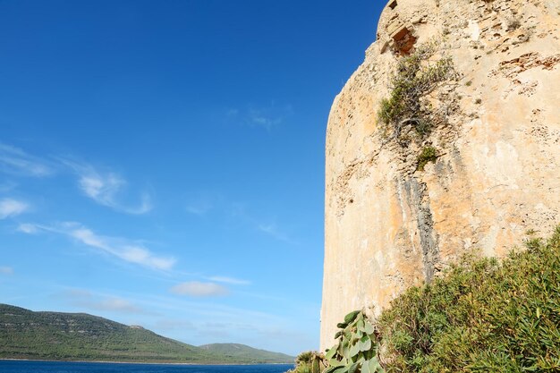 Cerca de la torre defensiva de Porto Conte Italia