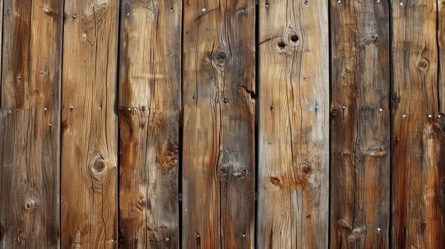 Cerca de la valla de madera con clavos