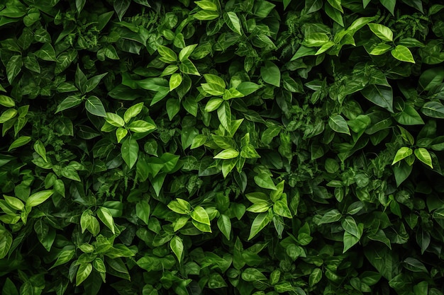 Foto cerco de plantas trepadoras con fondo verde y muchas hojas