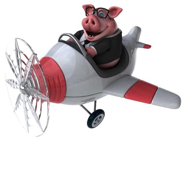 Cerdo divertido - personaje 3D