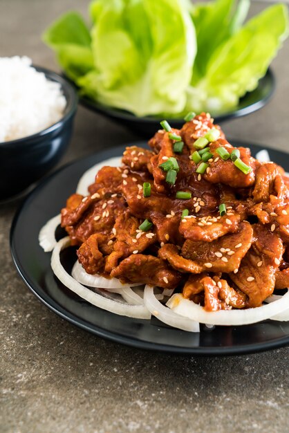 Cerdo Frito Con Salsa Coreana Picante (Bulgogi)