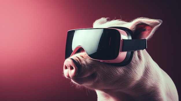 El cerdo que usa auriculares VR innovación realidad virtual