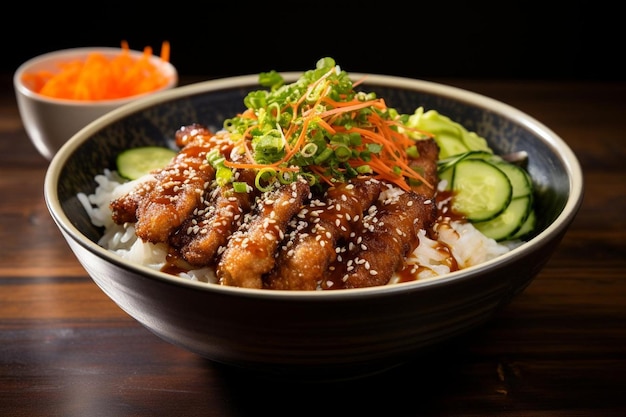 El cerdo de sésamo Katsu Donburi