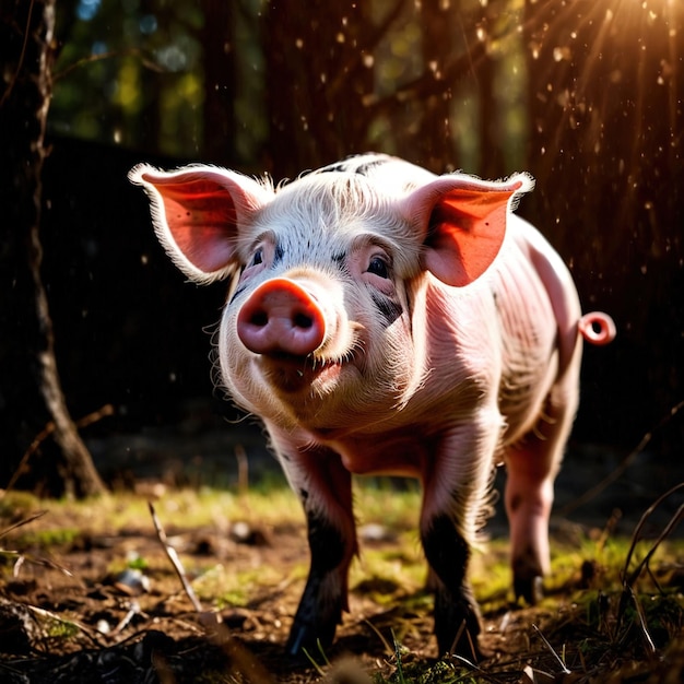 Los cerdos son animales silvestres que viven en la naturaleza y forman parte de un ecosistema.
