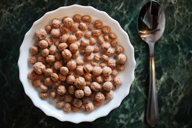 cereales de desayuno con leche