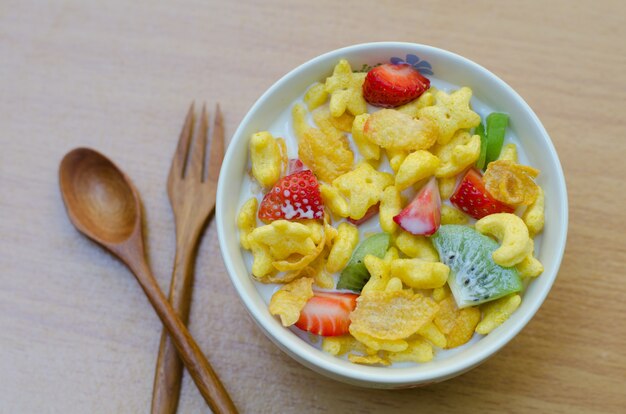 Cereales con fruta