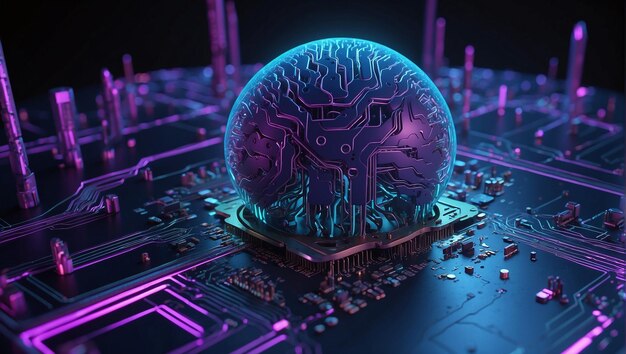 Un cerebro digital en una placa de circuitos