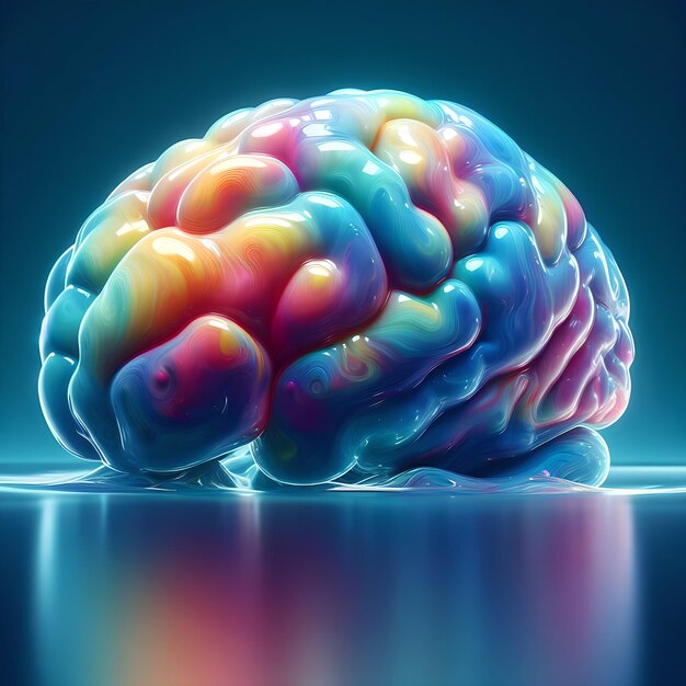 El cerebro humano es un arte colorido.